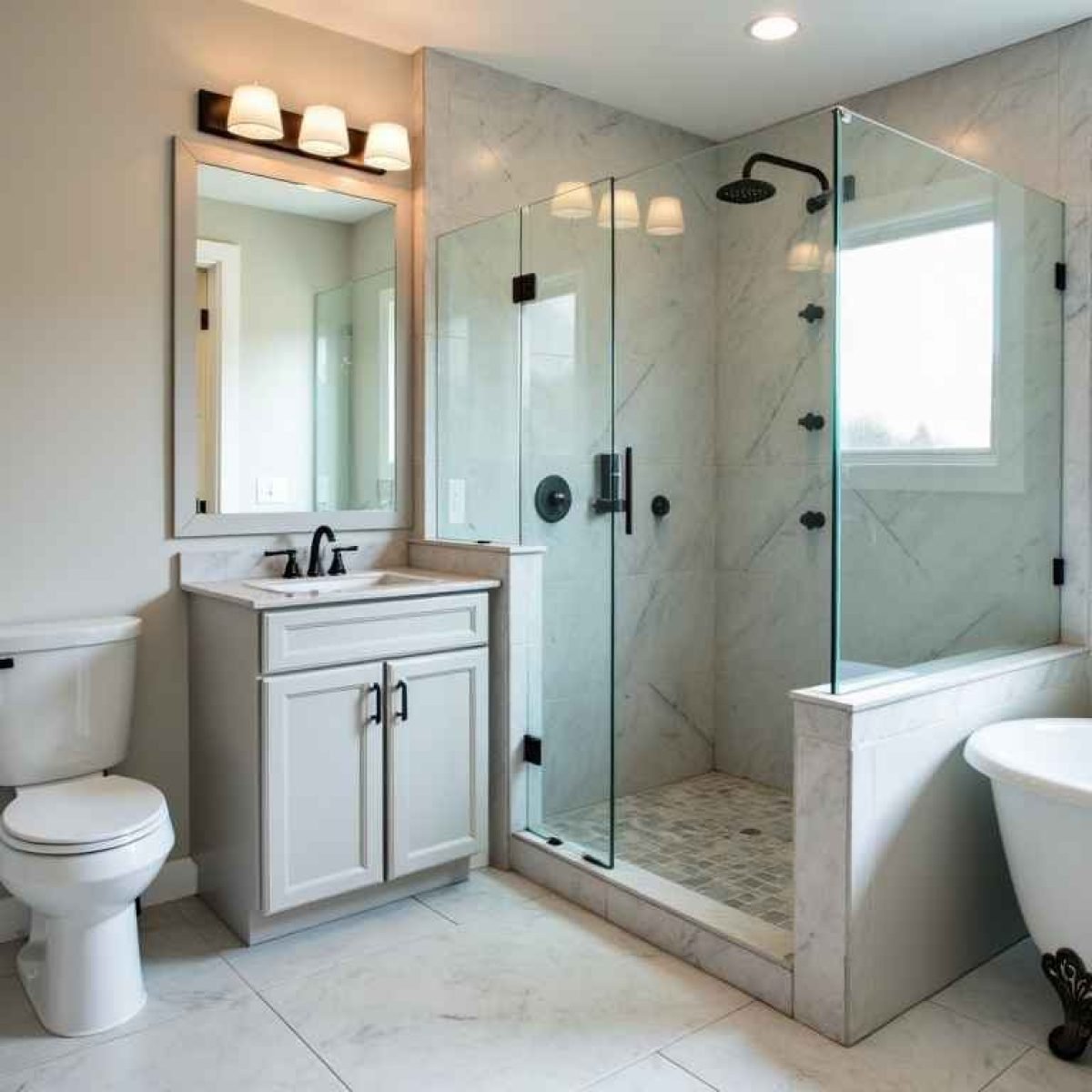 handyman services sioux falls A small but well-designed minimalist bathroom in Sioux Falls.