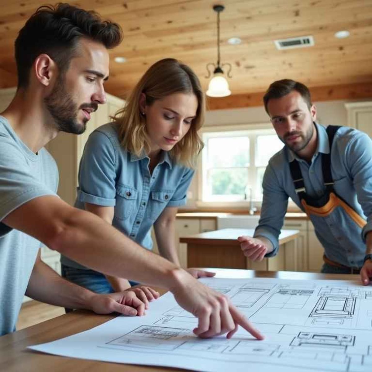 handyman services sioux falls Sioux Falls home builders reviewing remodeling plans for a project.